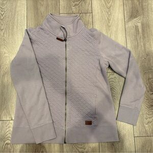 L.L.Bean Women’s Quilted Full-Zip Sweatshirt Jacket – Lavender, Size M